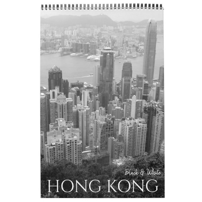 svartvit hong kong 2025 kalender (Omslag)
