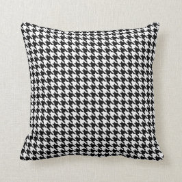 Svartvit Houndstooth Dekorativ kudde
