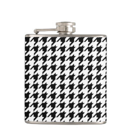 Svartvit Houndstooth Fickplunta