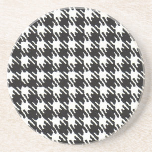 Svartvit houndstooth mönster anpassade underlägg