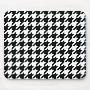 Svartvit Houndstooth Musmatta