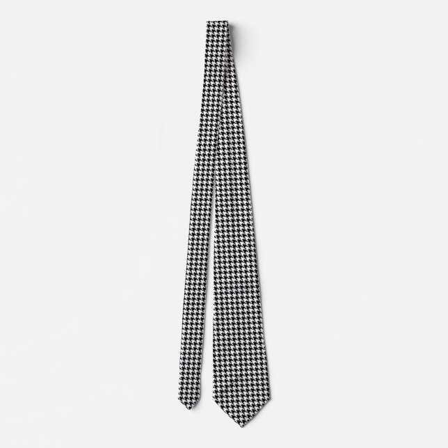 Svartvit Houndstooth Slips (Baksida)