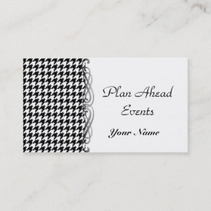 Svartvit Houndstooth visitkort