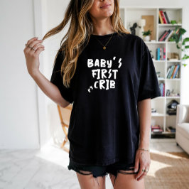 Svartvit humant fingeravtryck av gravid baby t shirt