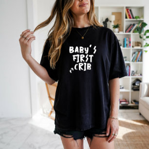 Svartvit humant fingeravtryck av gravid baby t shirt