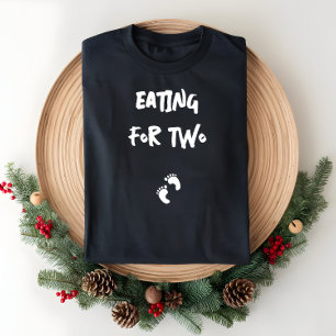 Svartvit humant fingeravtryck av gravid t shirt