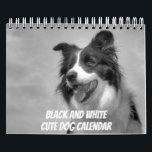 Svartvit Hund med blandad rund Kalender<br><div class="desc">Ta en titt på hund älskare-året med den här vackra Hund med blandad rast,  svart och vitt,  med fantastiska bilder av hundar av olika raser med deras vackra,  uttryckliga ansikte. Finns i tre storlekar med utbytbara händelser i Storbritannien till USA. © Dafydd's Designs.</div>