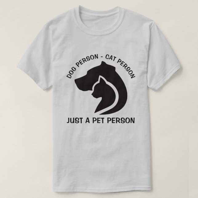 Svartvit Hund och katt T Shirt (Design framsida)