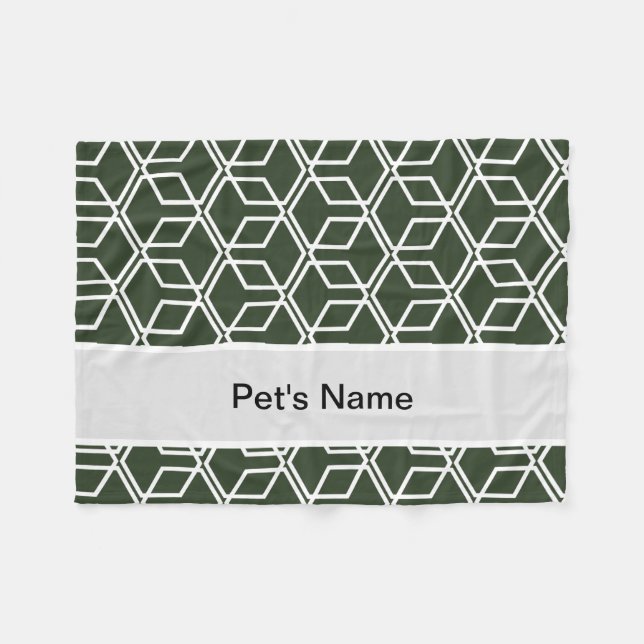 Svartvit Hund, Personlig Fleecefilt (Framsidan (Horisontell))