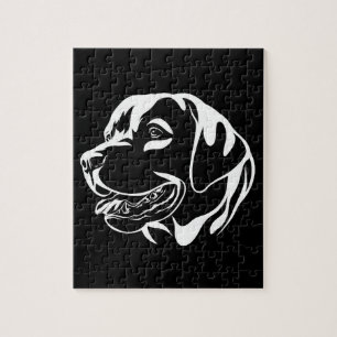 Svartvit Hund Pussel