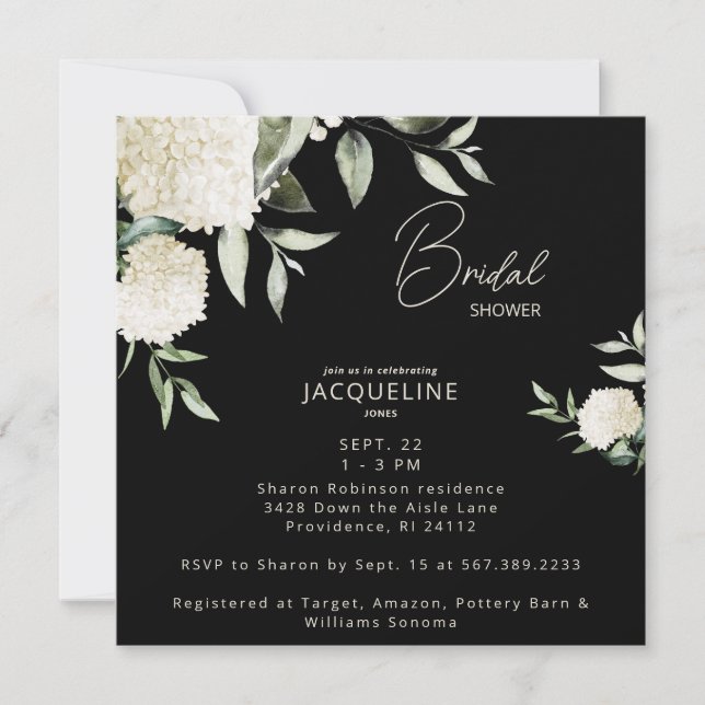 Svartvit Hydrangeas, Möhippa (Framsida)