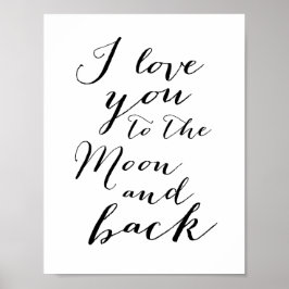 Svartvit I kärlek som du Poster Skriv ut 8,5 x 11