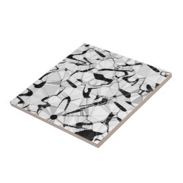 Svartvit i keramiska plattan Rörelse Kakelplatta