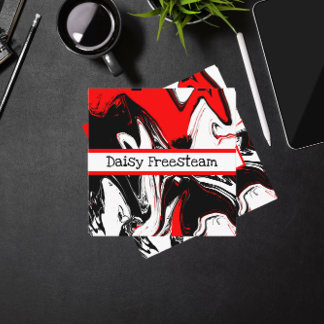 Svartvit i päron fyrkantigt visitkort