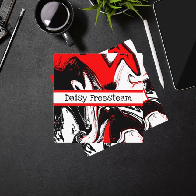 Svartvit i päron fyrkantigt visitkort (Skapare uppladdad)