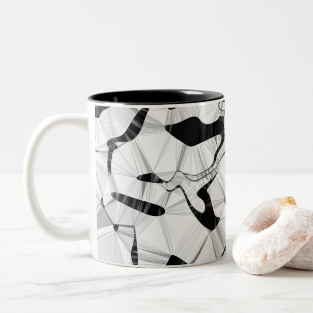 Svartvit i Rörelse 2 Tone Mugg (Med munk)