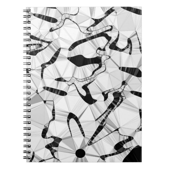 Svartvit i Rörelse Spiral bärbar dator Anteckningsbok (Framsidan)