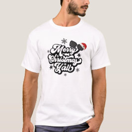 Svartvit Illustrate God jul T Shirt