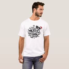 Svartvit Illustrate God jul T Shirt
