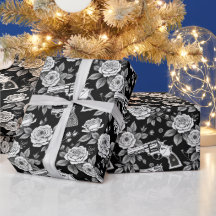 Svartvit illustration av Blommigten vintage Revolv