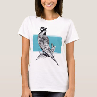 Svartvit illustration av fasan t shirt