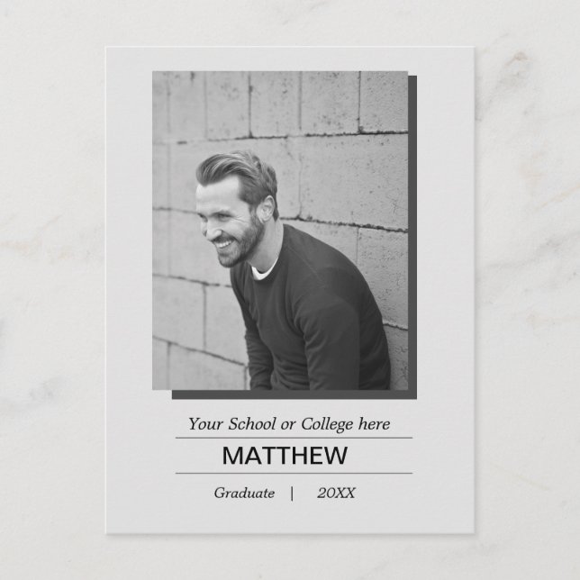 Svartvit inbjudan till MaStudentfest- (Framsida)