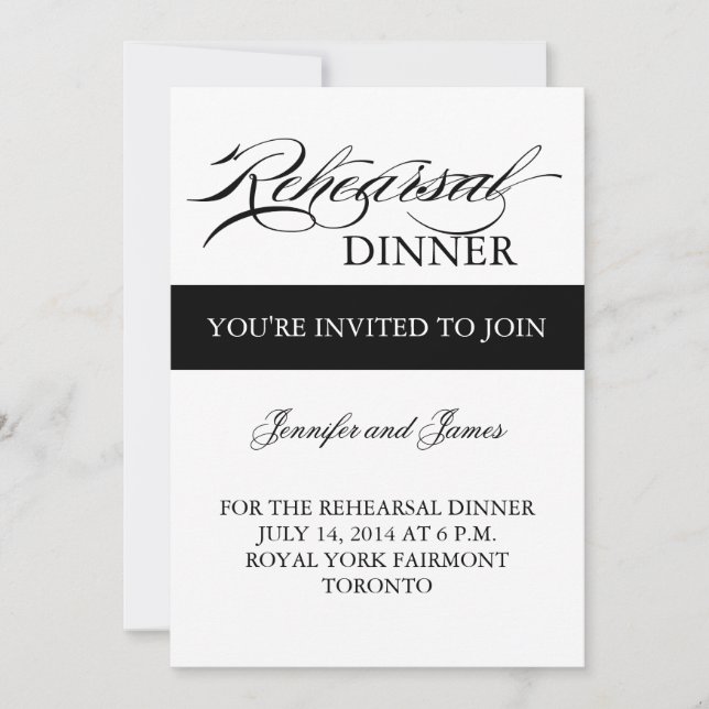 Svartvit inbjudan till middagsmödrar - enkelt (Framsida)