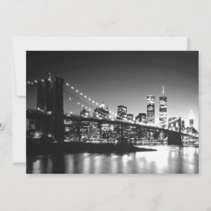 Svartvit inbjudan till New York City