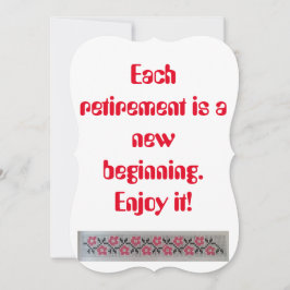 Svartvit inbjudan till pension