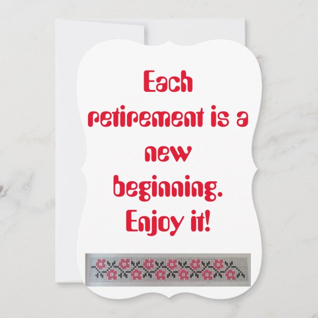 Svartvit inbjudan till pension (Framsida)