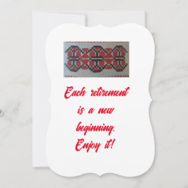 Svartvit inbjudan till pension