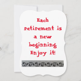 Svartvit inbjudan till pension