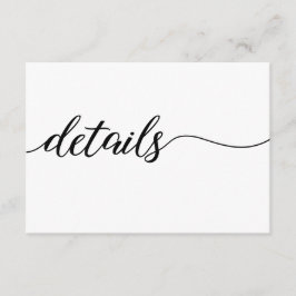 Svartvit information om webbplatsen QR Script Bröl Tilläggskort