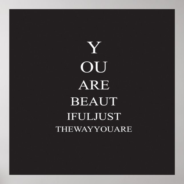 Svartvit inspirationsoffert Kärlek Poster (Framsidan)