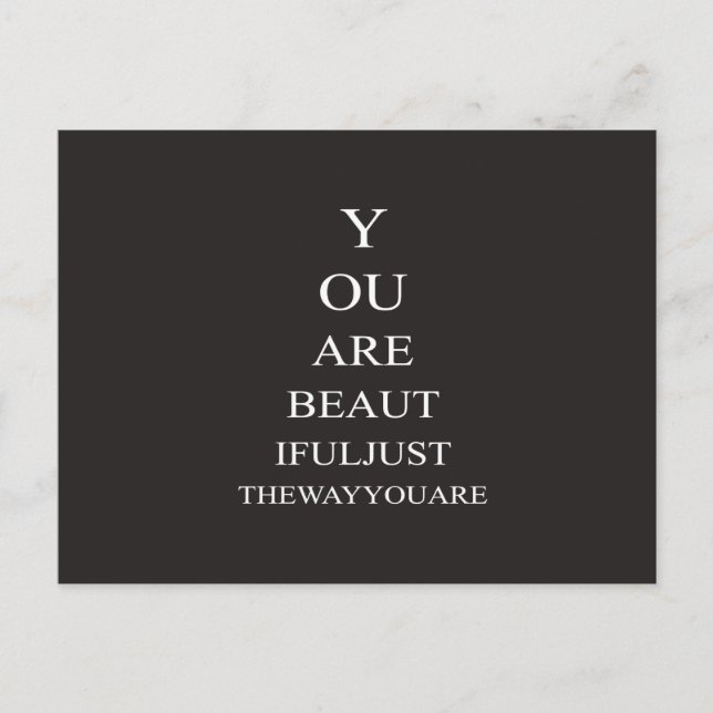 Svartvit inspirationsoffert Kärlek Vykort (Framsida)