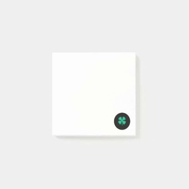 Svartvit irländsk dynor post-it block (Framsida)