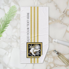 Svartvit isskal från personlig Guld Glitter