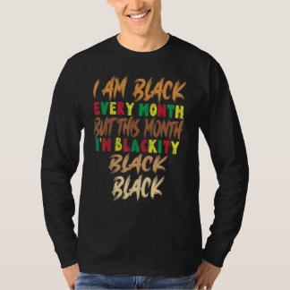 Svartvit jag är svart varje historiemånad i februa t shirt