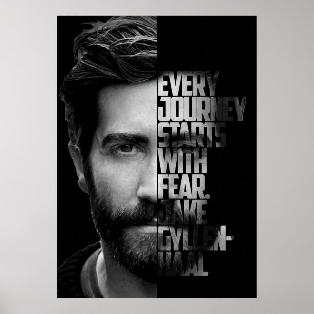 Svartvit Jake Gyllenhaal-citat Poster (Framsidan)