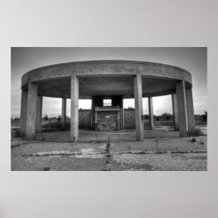 (Svartvit) Jones strandGazebo, Poster