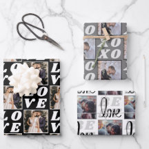 Svartvit julfoto 3-gåva