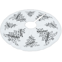 Svartvit Julgran, Helgdag Julgransmatta Borstad Polyester