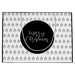 Svartvit julgran Mönster och vit