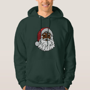 Svartvit jultomten hoodie