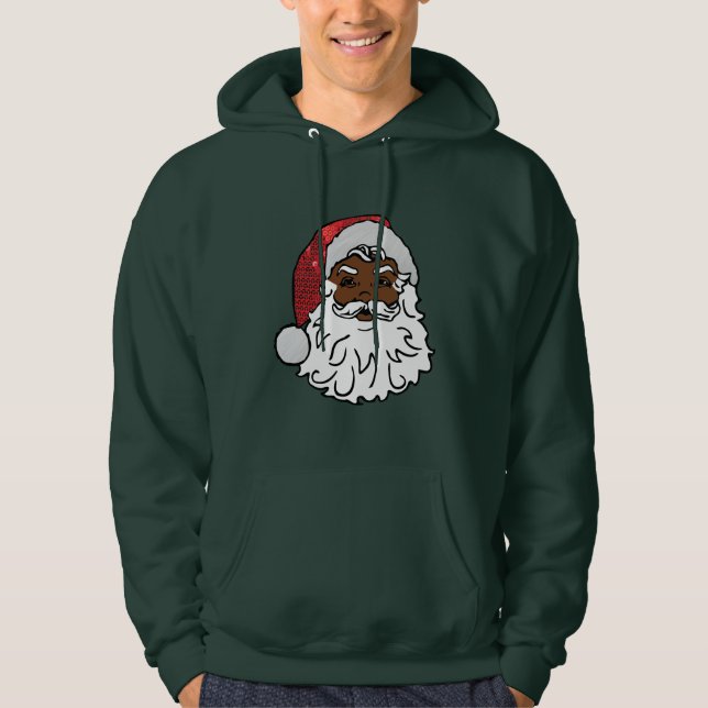 Svartvit jultomten hoodie (Framsida)