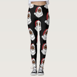 Svartvit jultomten leggings