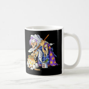 Svartvit Kaffe koppar med Lila Witch