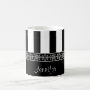 Svartvit Kaffemugg