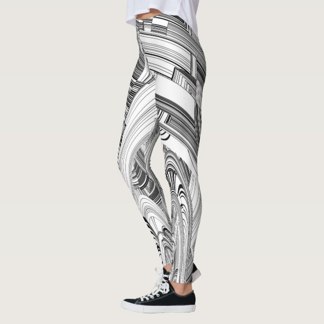 Svartvit kalamitet leggings (Vänster)