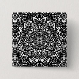 Svartvit kaleidoskop knapp